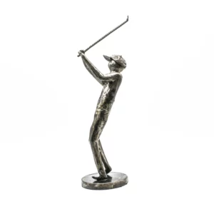 Sculpture en Métal d'un Golfeur