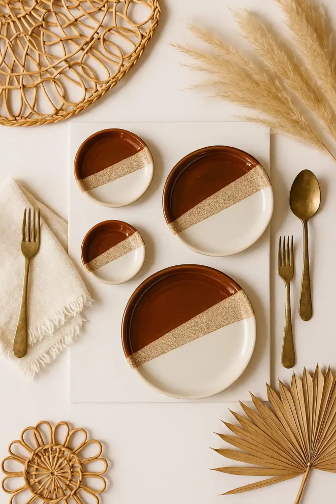 lot 4 assiettes, sur mesure